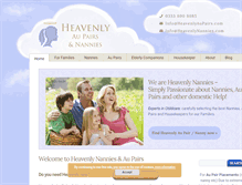 Tablet Screenshot of heavenlyaupairs.com